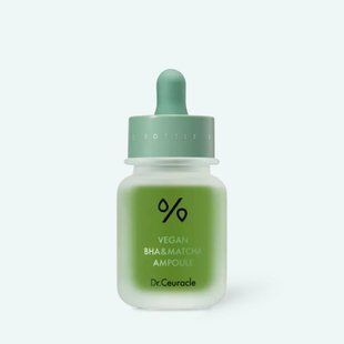Ампульна сироватка з BHA кислотою та екстрактом чаю Матчa Dr.Ceuracle Vegan BHA&Matcha Ampoule, 30ml