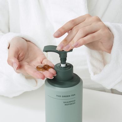 Освіжальний шампунь для тонкого волосся AMOS Professional The Green Tea Shampoo Refresh, 500ml
