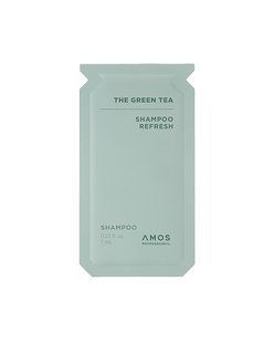 Освіжальний шампунь для тонкого волосся AMOS Professional The Green Tea Shampoo Refresh, 7ml