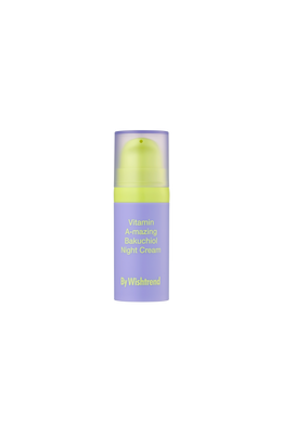 Міні нічний крем з ретинолом та бакучіолом By Wishtrend Vitamin A-mazing Bakuchiol Night Cream, 10ml