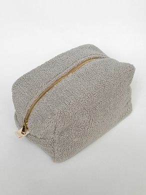 Косметичка TEDDY сірого кольору велика квадрат
