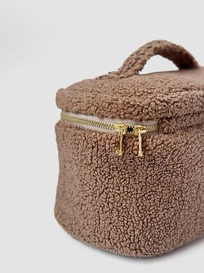 Косметичка-сундук TEDDY коричневого кольору