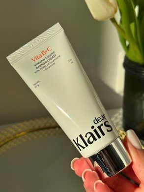 Вітамінний тонізуючий бар&rsquo;єрний крем DEAR, KLAIRS Vitamin Toning Barrier Cream з капсулами вітаміну C, 60ml