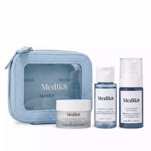 Набір для сяйва MEDIK8 TRAVEL READY SKIN, 30ml+30ml+12.5ml
