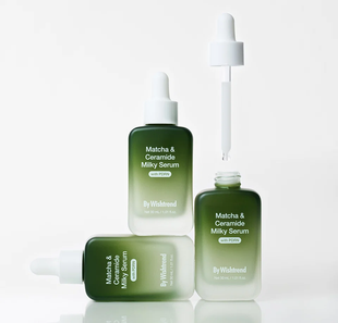 Відновлююча сироватка з матчею та церамідами BY WISHTREND Matcha & Ceramide Milky Serum, 30ml