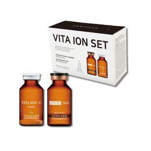 Освітлюючий, антиоксидантний та омолоджуючий набір з віт С Usolab  Vita Ion-C Set, 20ml+1.5g